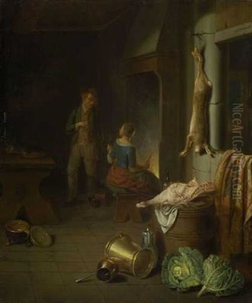 Kucheninterieur Mit Bauernpaar - view 1