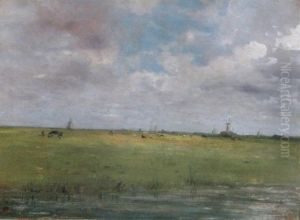 Paysage Aux Moulins by Gustave Adolf Jundt