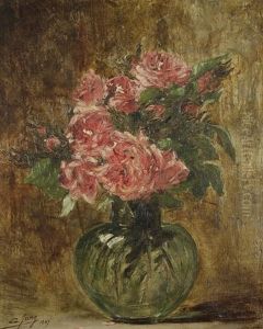 Vase De Fleurs by Charles Frederic Jung