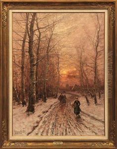 Heimkehr An Einem Winterabend by Johann II Jungblut