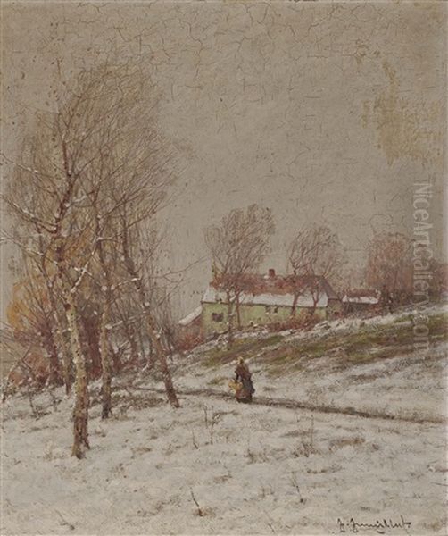 Winter Landscape With Returning Farmers Wife - view 1