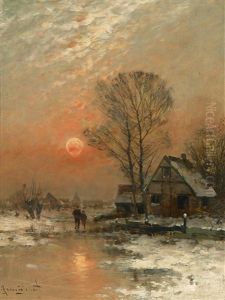 Abend Auf Dem Eise by Johann II Jungblut