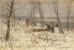 Winterlandschaft by Johann II Jungblut