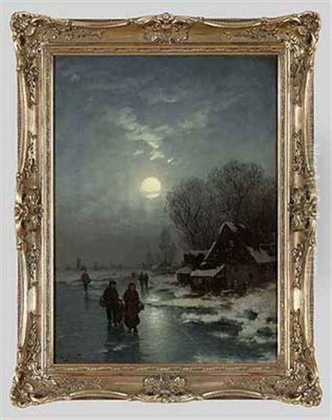 Heimkehr Bei Vollmond Im Winter - view 1