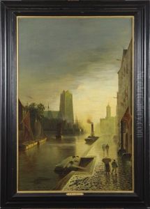 Vue De Rotterdam by Johann II Jungblut
