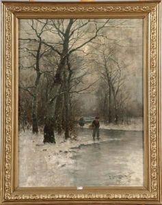 Paysage Hivernal Anime by Johann II Jungblut