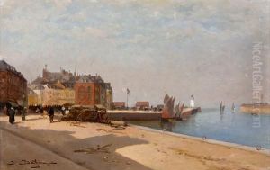 A View Of Le Treport Harbor