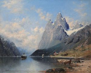 Fjord Landscape by Johann II Jungblut