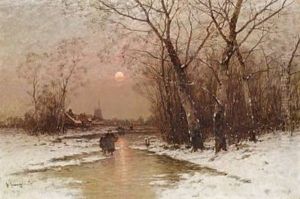 Sunset On A Winter Day