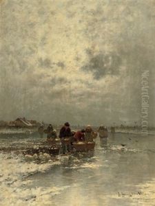 On The Ice Near A Village