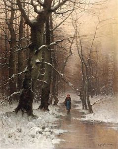 Abendsonne Im Winter by Johann II Jungblut