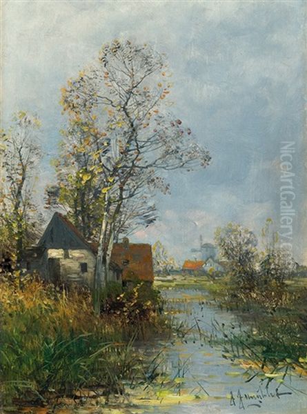 Landscape With Hut And Windmill - view 1
