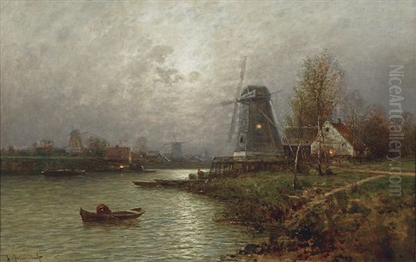 An Evening River Landscape - view 1