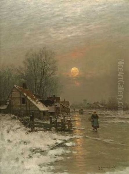 Winterlandschaft In Der Abenddammerung - view 1