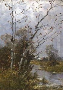 Herbstliche Flusslandschaft by Johann II Jungblut