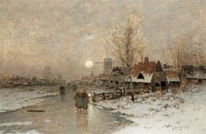 Hollandisches Fischerdorf by Johann II Jungblut