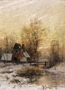 Winterlandschaft Im Abendlicht by Johann II Jungblut