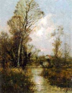 Moorlandschaft Mit Birken Und Gehoft