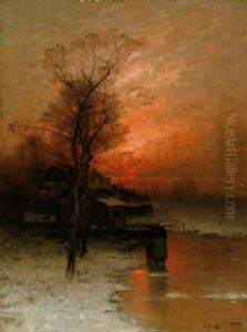 Winterabend Auf Dem Eis by Johann II Jungblut