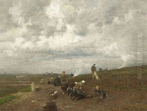 Die Kartoffelernte by Johann II Jungblut