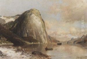 Sommerliche Fjordlandschaft by Johann II Jungblut