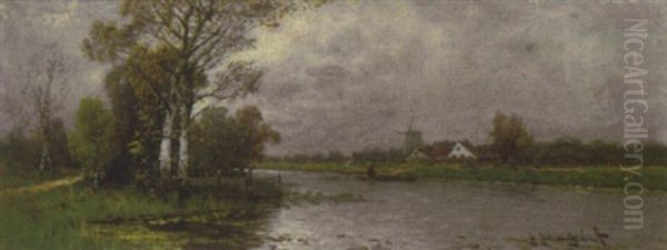 Fluslandschaft Mit Muhle - view 1