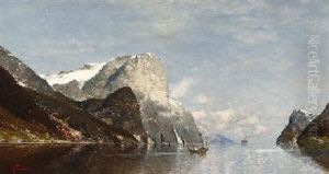 Norwegische Fjordlandschaft by Johann II Jungblut
