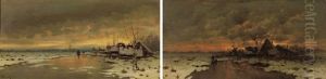 Winter: Sunrise by Johann II Jungblut