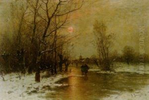 Winter Am Niederrhein by Johann II Jungblut