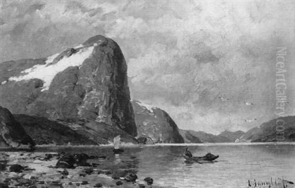 Fjord Mit Fischerbooten - view 1