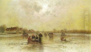 Wintertag In Holland by Johann II Jungblut