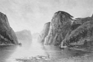Fjordlandschaft by Johann II Jungblut