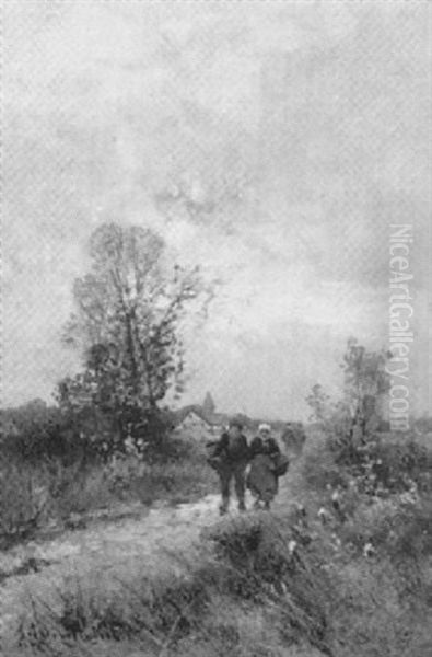 Spazierganger In Einer Landschaft - view 1