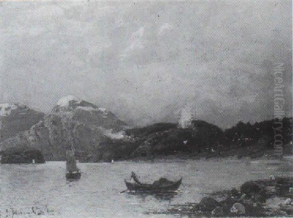 Norwegische Fjordlandschaft Mit Fischerbooten - view 1