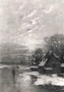 Winterlandschaft Bei Abendstimmung by Johann II Jungblut