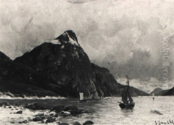 Fjordlandschaft Mit Segelbooten - view 1