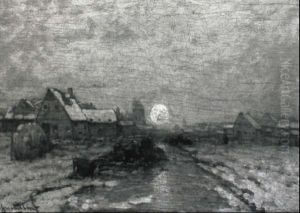 Eisstockschiesen Vor Dem Dorf