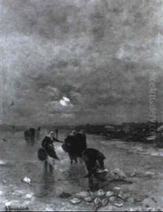 Fischfang Auf Dem Eis by Johann II Jungblut