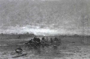 Hollandische Winterlandschaft Mit Fischervolk