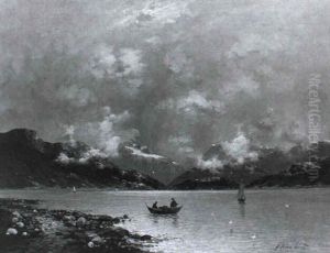 Fjordlandschaft In Norwegen by Johann II Jungblut