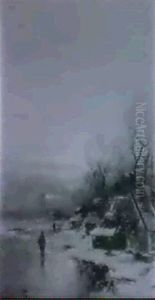 Winterabend by Johann II Jungblut