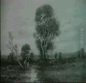 Landschaft In Der Abenddammerung by Johann II Jungblut