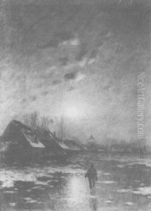 Winterliche Landschaft Mit Staffage Winterliche Landschaft Mit Staffage