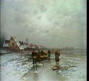 Eisfischer by Johann II Jungblut