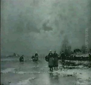 Eisfischer by Johann II Jungblut