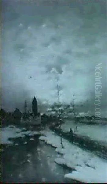 Winterlandschaft Im Morgengrauen - view 1