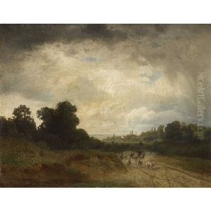 Weite Landschaft Mit Schafherde