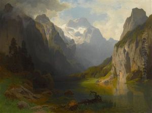 Blick Uber Den Gosausee Auf Den Dachstein