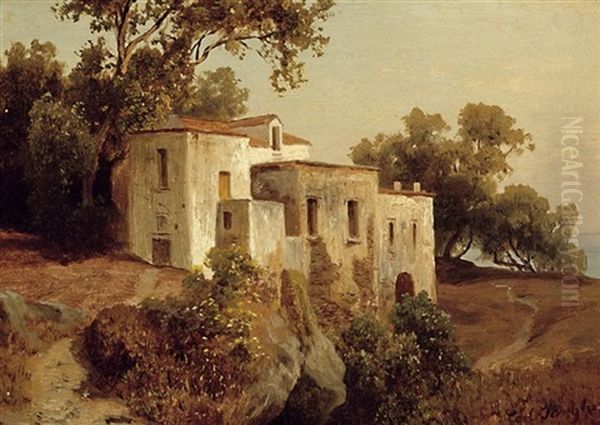 Gehoft In Italienischer Kustenlandschaft - view 1