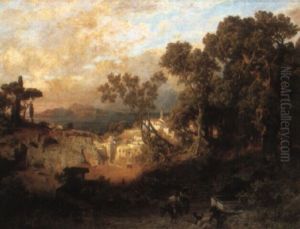 A View Of Capri From Massa Lubrense by Carl Jungheim